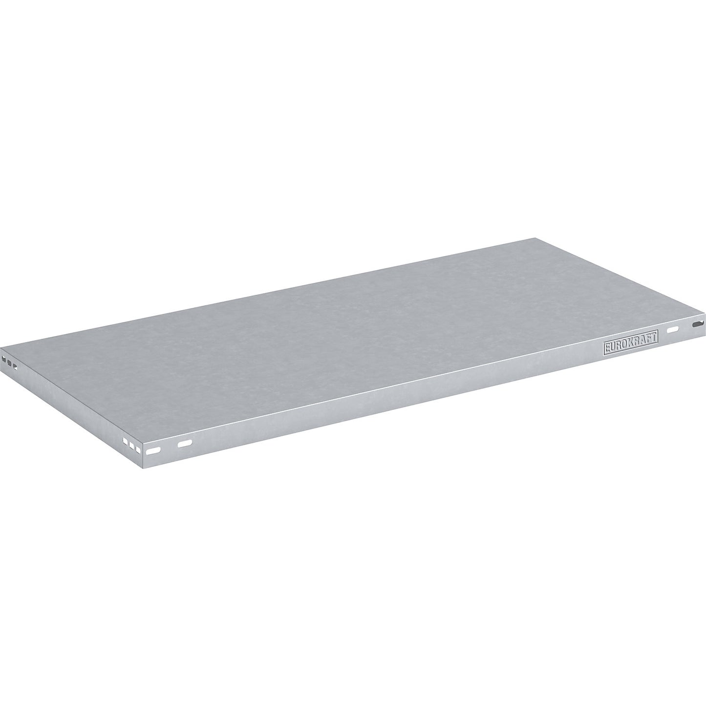 Steel shelf, max. load 125 kg, zinc plated, WxD 1000 x 600 mm.