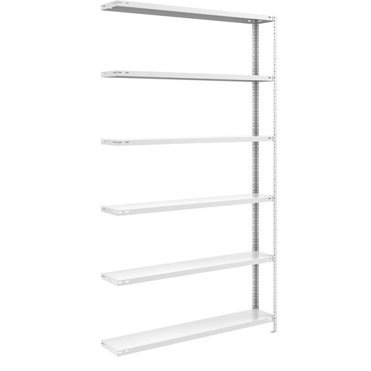 Bolt-together shelving, light duty, double-sided, HxWxD 2500 x 1300 x 300 mm, grey, extension shelf unit.