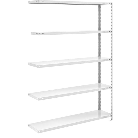 Bolt-together shelving, light duty, double-sided, HxWxD 2000 x 1300 x 400 mm, grey, extension shelf unit.