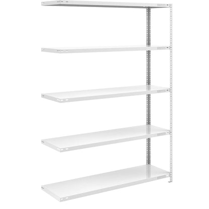 Bolt-together shelving, light duty, double-sided, HxWxD 2000 x 1300 x 500 mm, grey, extension shelf unit.