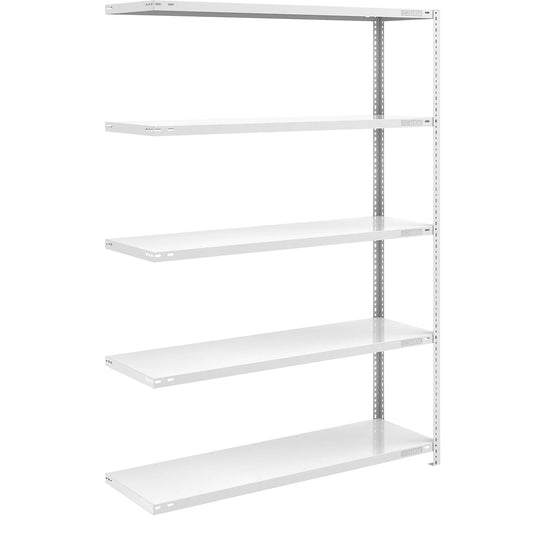 Bolt-together shelving, light duty, double-sided, HxWxD 2000 x 1300 x 500 mm, grey, extension shelf unit.