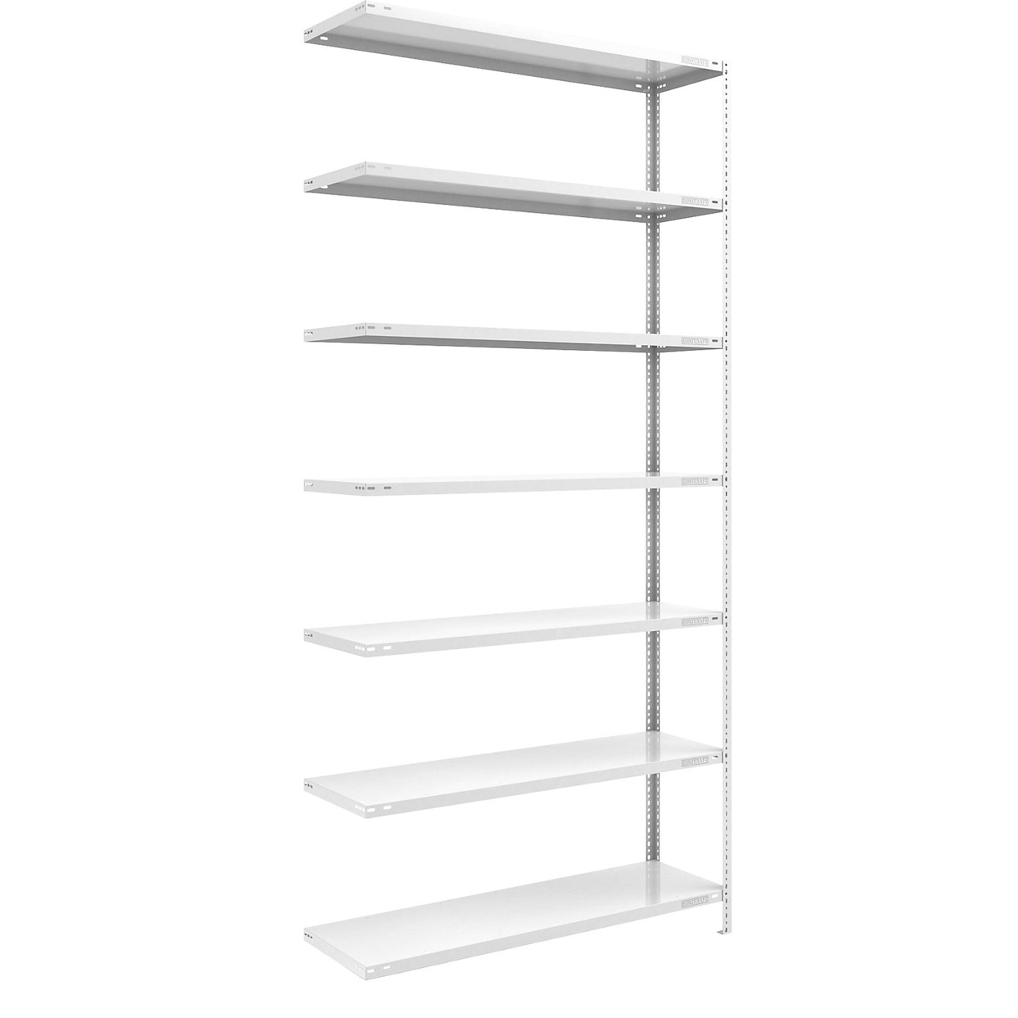 Bolt-together shelving, light duty, double-sided, HxWxD 3000 x 1300 x 500 mm, grey, extension shelf unit.