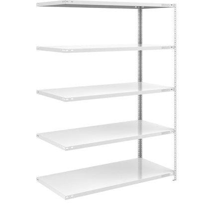 Bolt-together shelving, light duty, double-sided, HxWxD 2000 x 1300 x 800 mm, grey, extension shelf unit.