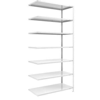 Bolt-together shelving, light duty, double-sided, HxWxD 3000 x 1300 x 800 mm, grey, extension shelf unit.