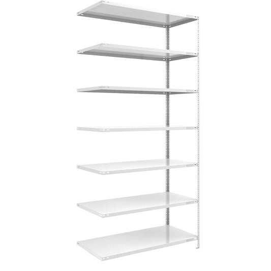 Bolt-together shelving, light duty, double-sided, HxWxD 3000 x 1300 x 800 mm, grey, extension shelf unit.