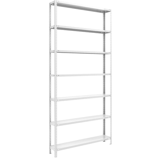 Bolt-together shelving, light duty, double-sided, HxWxD 3000 x 1300 x 300 mm, grey, standard shelf unit.