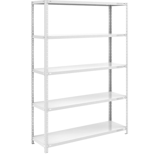 Bolt-together shelving, light duty, double-sided, HxWxD 2000 x 1300 x 500 mm, grey, standard shelf unit.