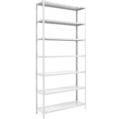 Bolt-together shelving, light duty, double-sided, HxWxD 3000 x 1300 x 500 mm, grey, standard shelf unit.