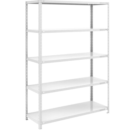 Bolt-together shelving, light duty, double-sided, HxWxD 2000 x 1300 x 600 mm, grey, standard shelf unit.