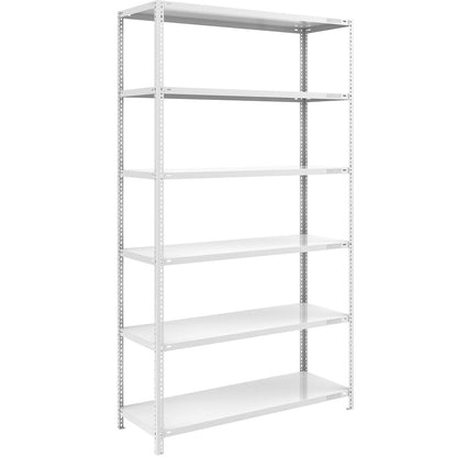 Bolt-together shelving, light duty, double-sided, HxWxD 2500 x 1300 x 600 mm, grey, standard shelf unit.