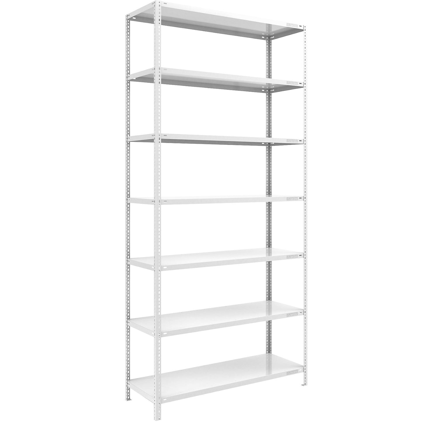 Bolt-together shelving, light duty, double-sided, HxWxD 3000 x 1300 x 600 mm, grey, standard shelf unit.