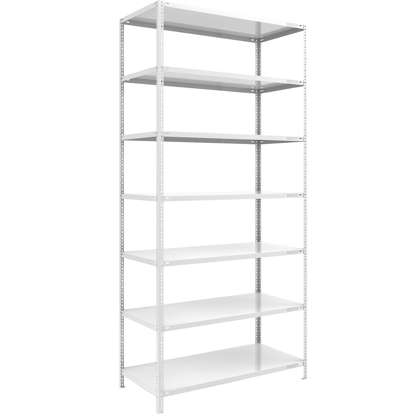 Bolt-together shelving, light duty, double-sided, HxWxD 3000 x 1300 x 800 mm, grey, standard shelf unit.