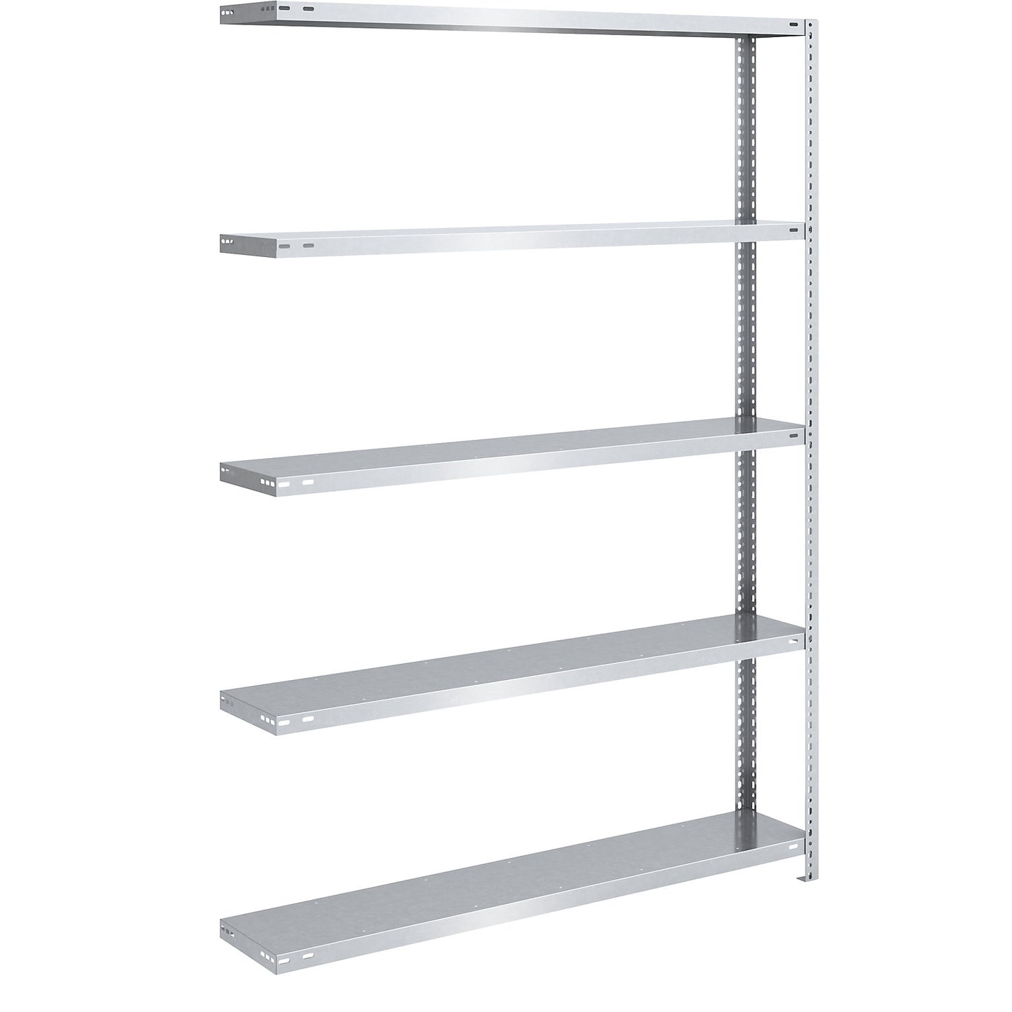 Bolt-together shelving, light duty, double-sided, HxWxD 2000 x 1300 x 300 mm, zinc plated, extension shelf unit.