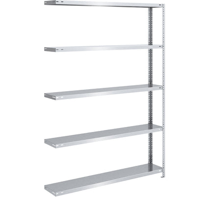 Bolt-together shelving, light duty, double-sided, HxWxD 2000 x 1300 x 300 mm, zinc plated, extension shelf unit.