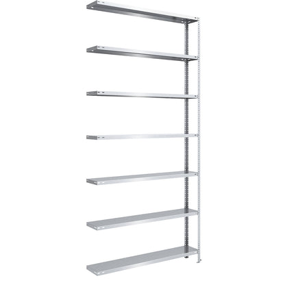 Bolt-together shelving, light duty, double-sided, HxWxD 3000 x 1300 x 300 mm, zinc plated, extension shelf unit.
