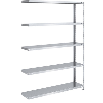 Bolt-together shelving, light duty, double-sided, HxWxD 2000 x 1300 x 400 mm, zinc plated, extension shelf unit.