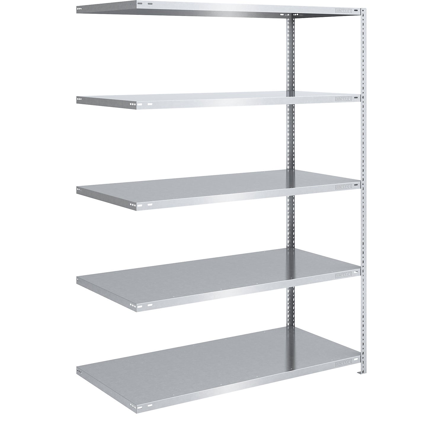 Bolt-together shelving, light duty, double-sided, HxWxD 2000 x 1300 x 800 mm, zinc plated, extension shelf unit.