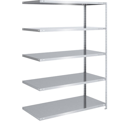 Bolt-together shelving, light duty, double-sided, HxWxD 2000 x 1300 x 800 mm, zinc plated, extension shelf unit.