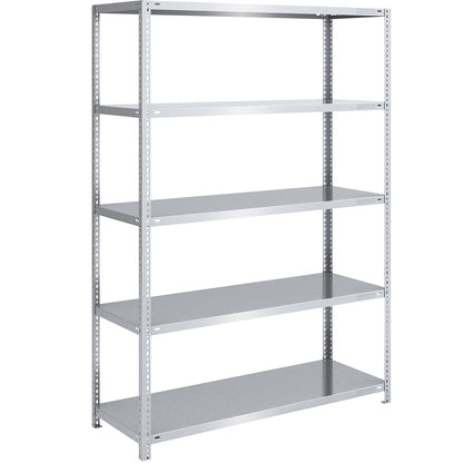Bolt-together shelving, light duty, double-sided, HxWxD 2000 x 1300 x 600 mm, zinc plated, standard shelf unit.