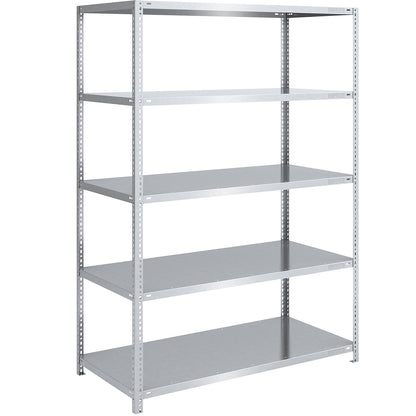 Bolt-together shelving, light duty, double-sided, HxWxD 2000 x 1300 x 800 mm, zinc plated, standard shelf unit.