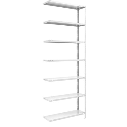 Storage bolt-together shelving, medium-duty, double-sided, HxWxD 3000 x 1000 x 400 mm, light grey, extension shelf unit.