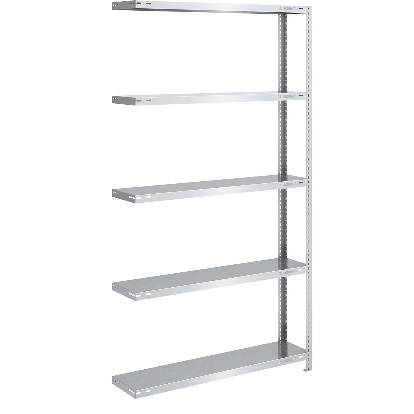 Storage bolt-together shelving, medium-duty, double-sided, HxWxD 2000 x 1000 x 300 mm, zinc plated, extension shelf unit.