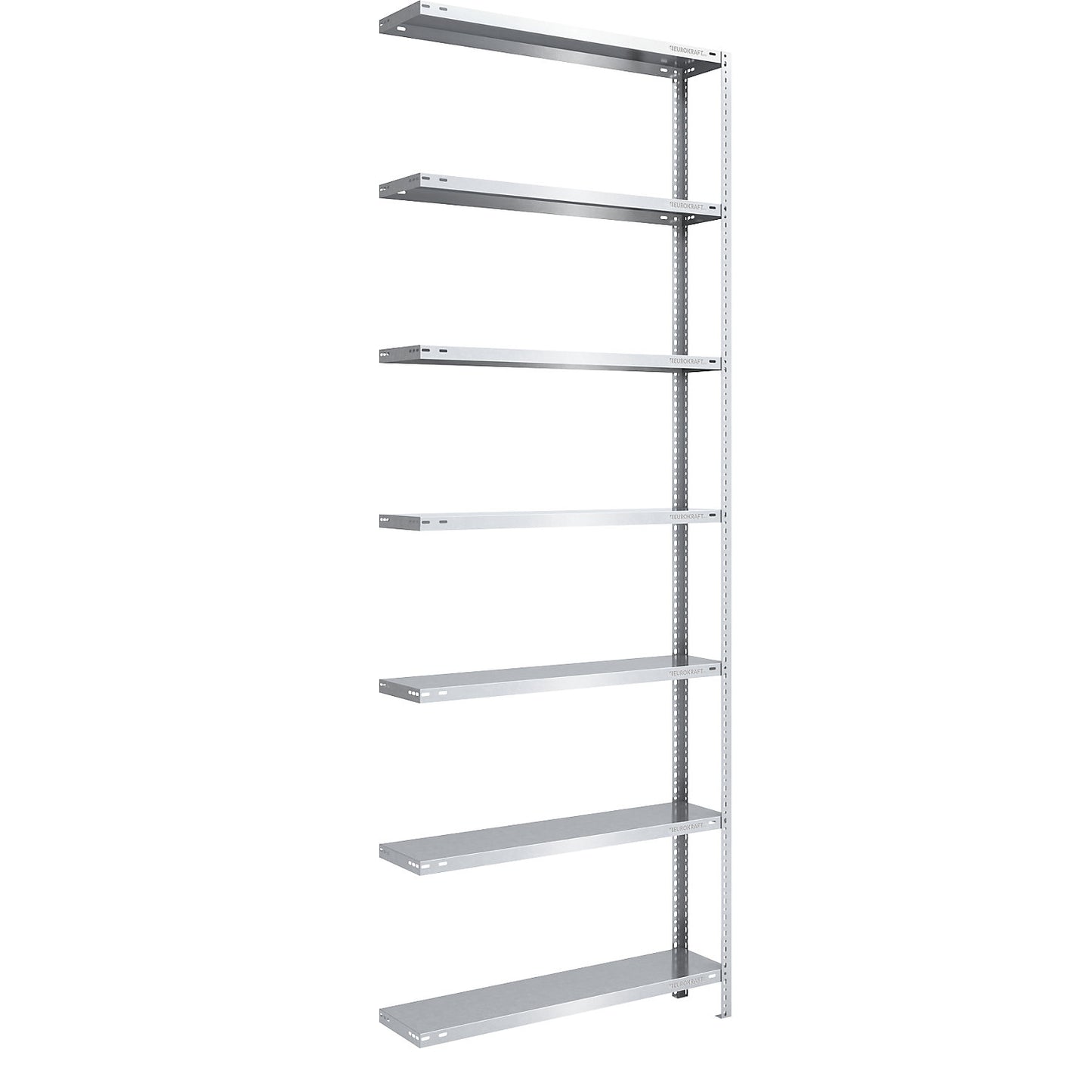 Storage bolt-together shelving, medium-duty, double-sided, HxWxD 3000 x 1000 x 300 mm, zinc plated, extension shelf unit.