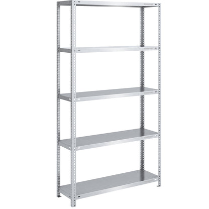 Storage bolt-together shelving, medium-duty, double-sided, HxWxD 2000 x 1000 x 400 mm, zinc plated, standard shelf unit.