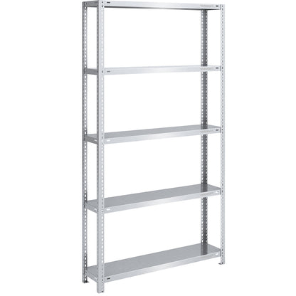 Storage bolt-together shelving, medium-duty, double-sided, HxWxD 2000 x 1000 x 300 mm, zinc plated, standard shelf unit.