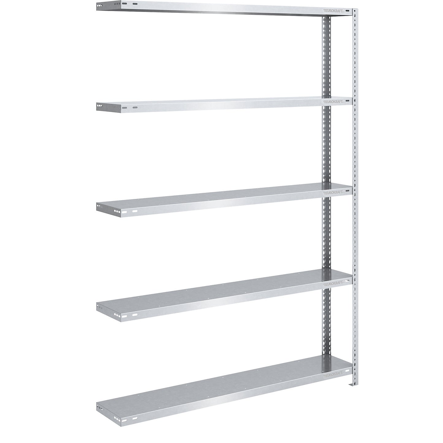 Storage bolt-together shelving, medium-duty, double-sided, HxWxD 2000 x 1300 x 300 mm, zinc plated, extension shelf unit.