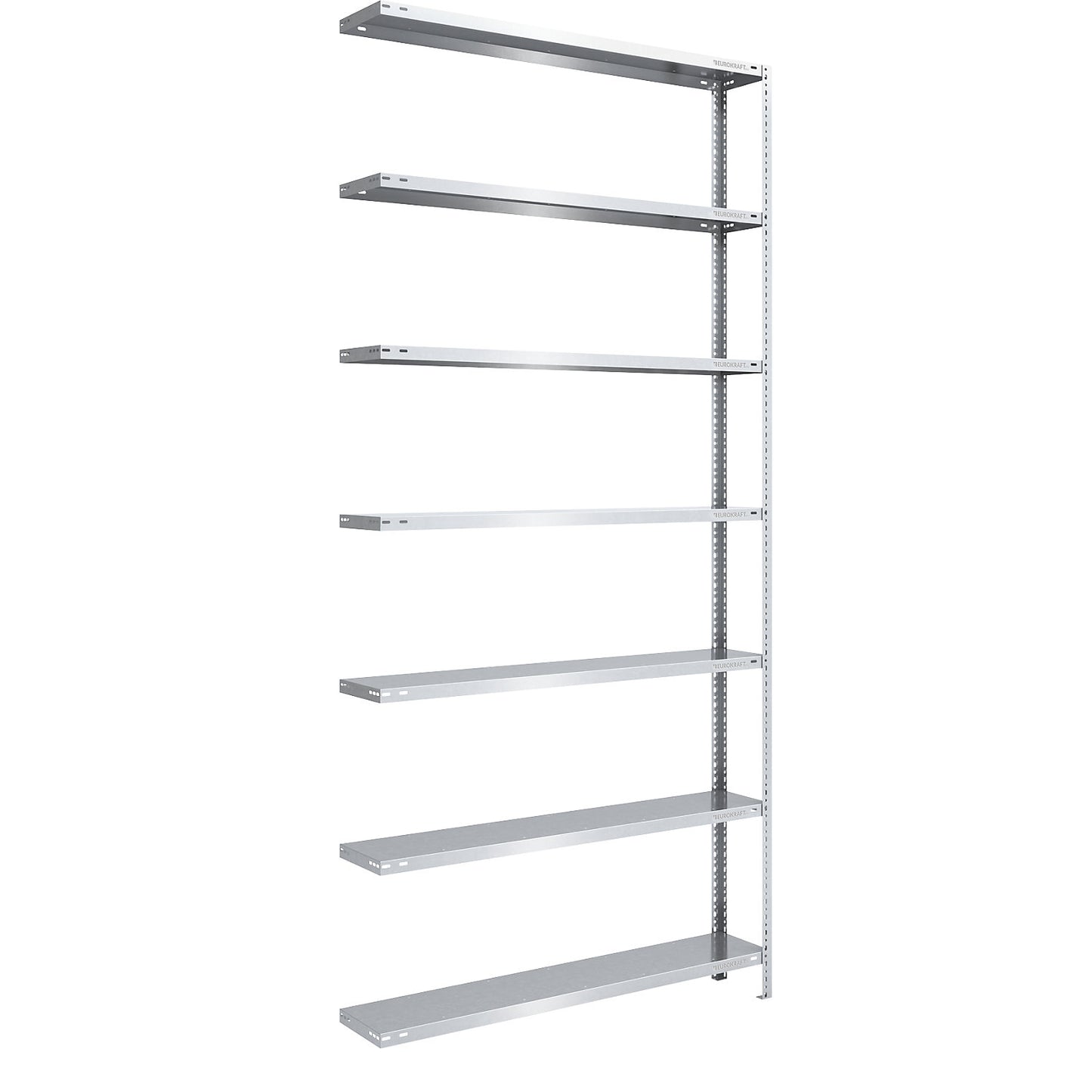 Storage bolt-together shelving, medium-duty, double-sided, HxWxD 3000 x 1300 x 300 mm, zinc plated, extension shelf unit.