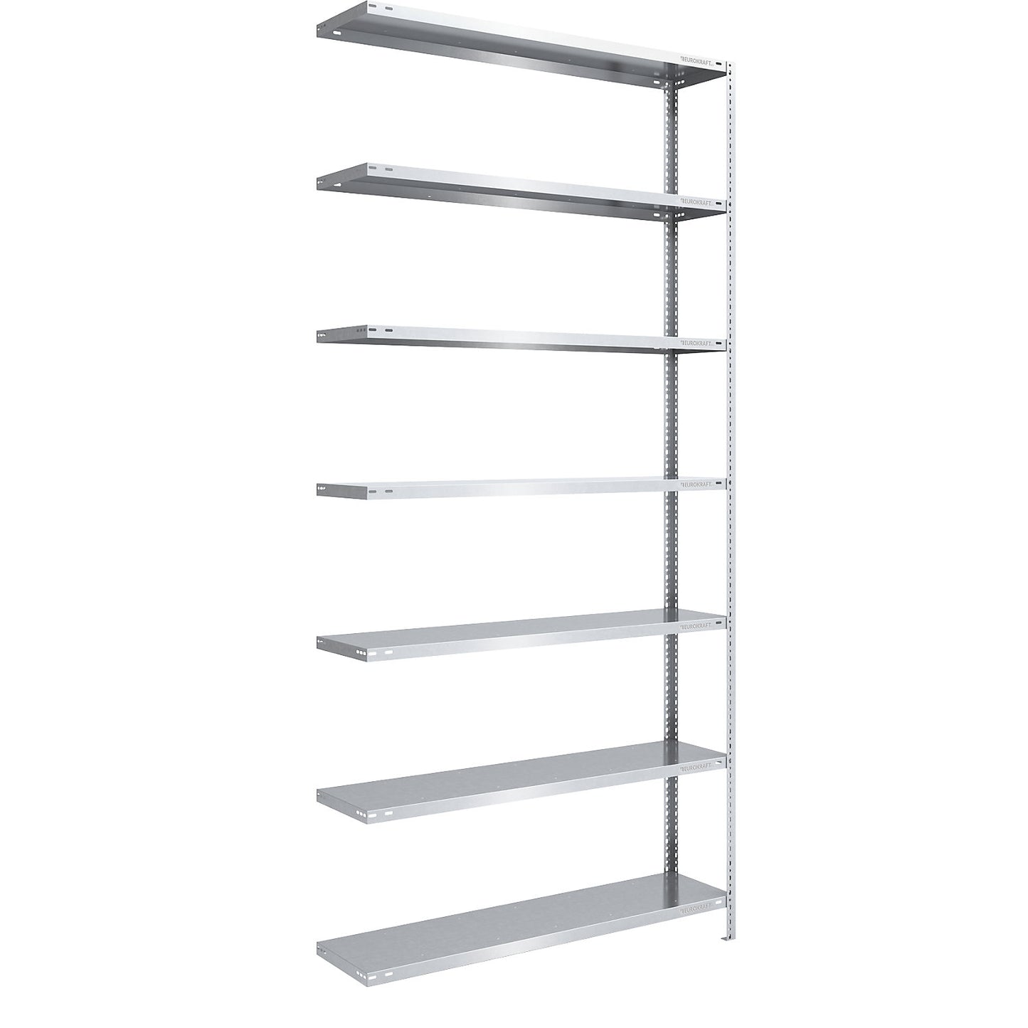 Storage bolt-together shelving, medium-duty, double-sided, HxWxD 3000 x 1300 x 400 mm, zinc plated, extension shelf unit.