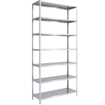Storage bolt-together shelving, medium-duty, double-sided, HxWxD 3000 x 1300 x 600 mm, zinc plated, standard shelf unit.