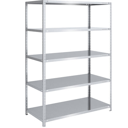 Storage bolt-together shelving, medium-duty, double-sided, HxWxD 2000 x 1300 x 800 mm, zinc plated, standard shelf unit.