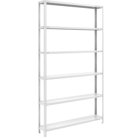 Heavy duty bolt-together shelving, light grey RAL 7035, shelf height 2500 mm, standard shelf, width x depth 1300 x 300 mm.