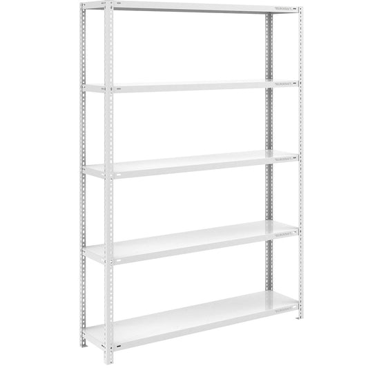 Heavy duty bolt-together shelving, light grey RAL 7035, shelf height 2000 mm, standard shelf, width x depth 1300 x 400 mm.