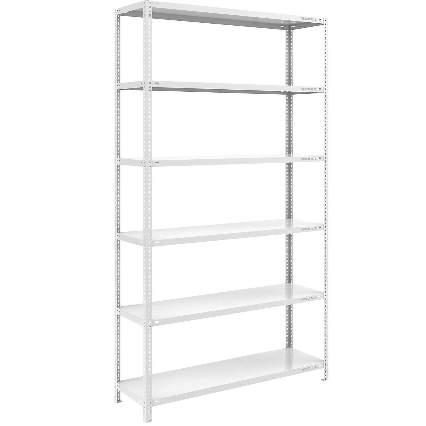 Heavy duty bolt-together shelving, light grey RAL 7035, shelf height 2500 mm, standard shelf, width x depth 1300 x 500 mm.