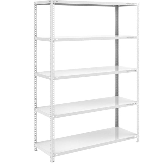 Heavy duty bolt-together shelving, light grey RAL 7035, shelf height 2000 mm, standard shelf, width x depth 1300 x 600 mm.