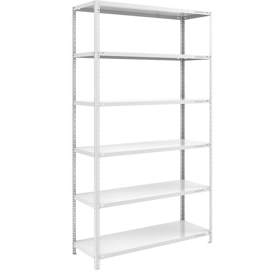 Heavy duty bolt-together shelving, light grey RAL 7035, shelf height 2500 mm, standard shelf, width x depth 1300 x 600 mm.