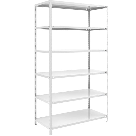 Heavy duty bolt-together shelving, light grey RAL 7035, shelf height 2500 mm, standard shelf, width x depth 1300 x 800 mm.