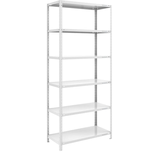 Heavy duty bolt-together shelving, light grey RAL 7035, shelf height 2500 mm, standard shelf, width x depth 1000 x 600 mm.
