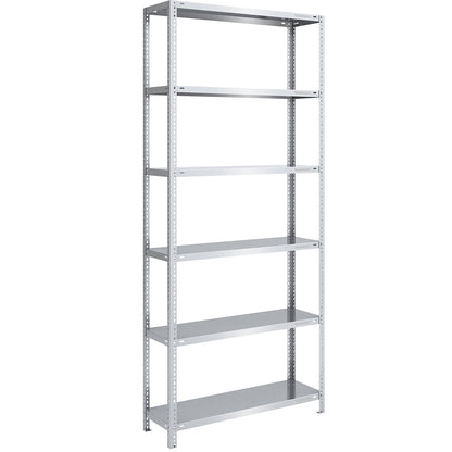 Heavy duty bolt-together shelving, zinc plated, shelf height 2500 mm, standard shelf, width x depth 1000 x 400 mm.