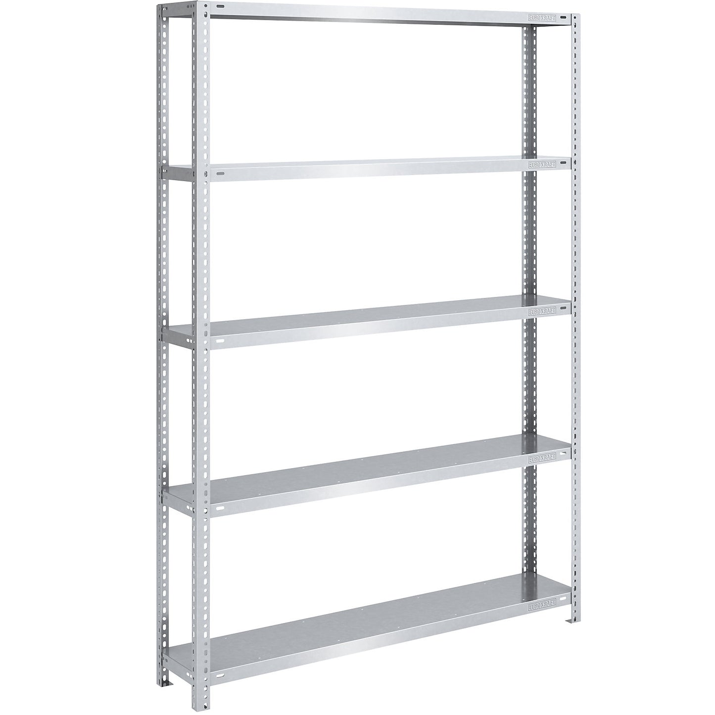 Heavy duty bolt-together shelving, zinc plated, shelf height 2000 mm, standard shelf, width x depth 1300 x 300 mm.