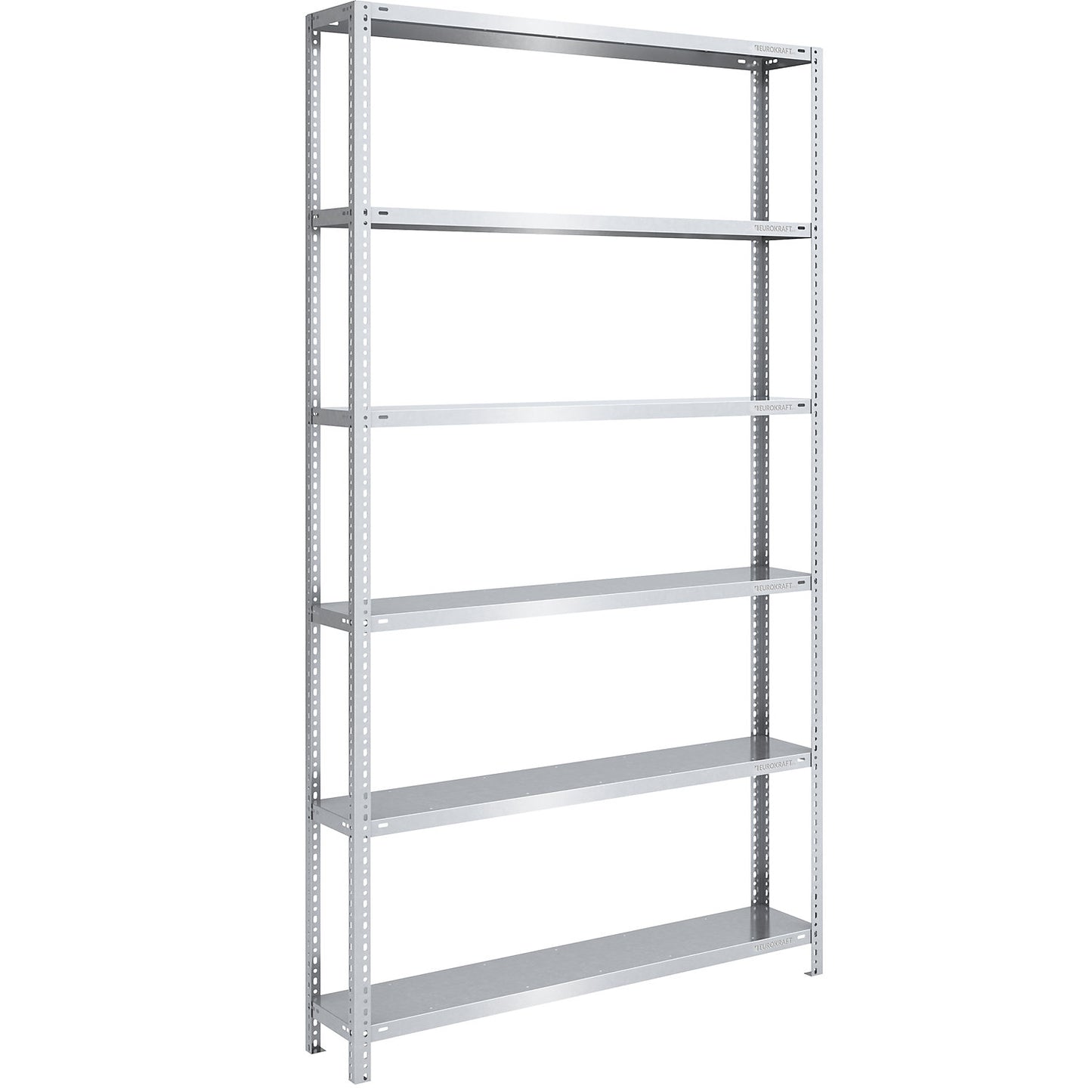 Heavy duty bolt-together shelving, zinc plated, shelf height 2500 mm, standard shelf, width x depth 1300 x 300 mm.