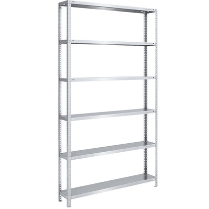 Heavy duty bolt-together shelving, zinc plated, shelf height 2500 mm, standard shelf, width x depth 1300 x 300 mm.