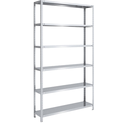 Heavy duty bolt-together shelving, zinc plated, shelf height 2500 mm, standard shelf, width x depth 1300 x 400 mm.