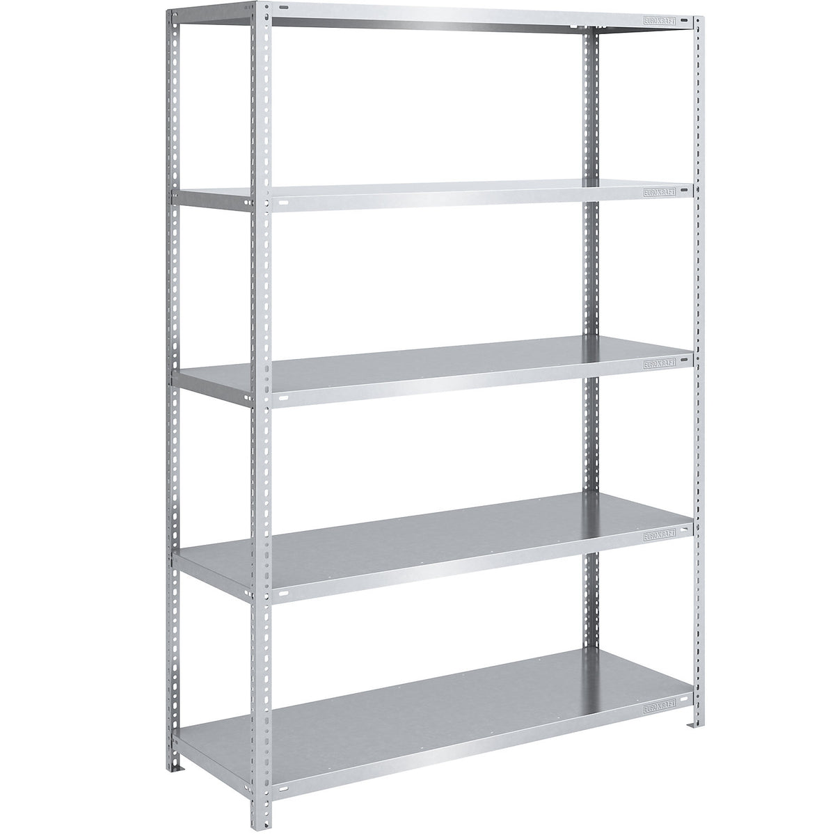 Heavy duty bolt-together shelving, zinc plated, shelf height 2000 mm, standard shelf, width x depth 1300 x 600 mm.