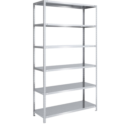 Heavy duty bolt-together shelving, zinc plated, shelf height 2500 mm, standard shelf, width x depth 1300 x 600 mm.