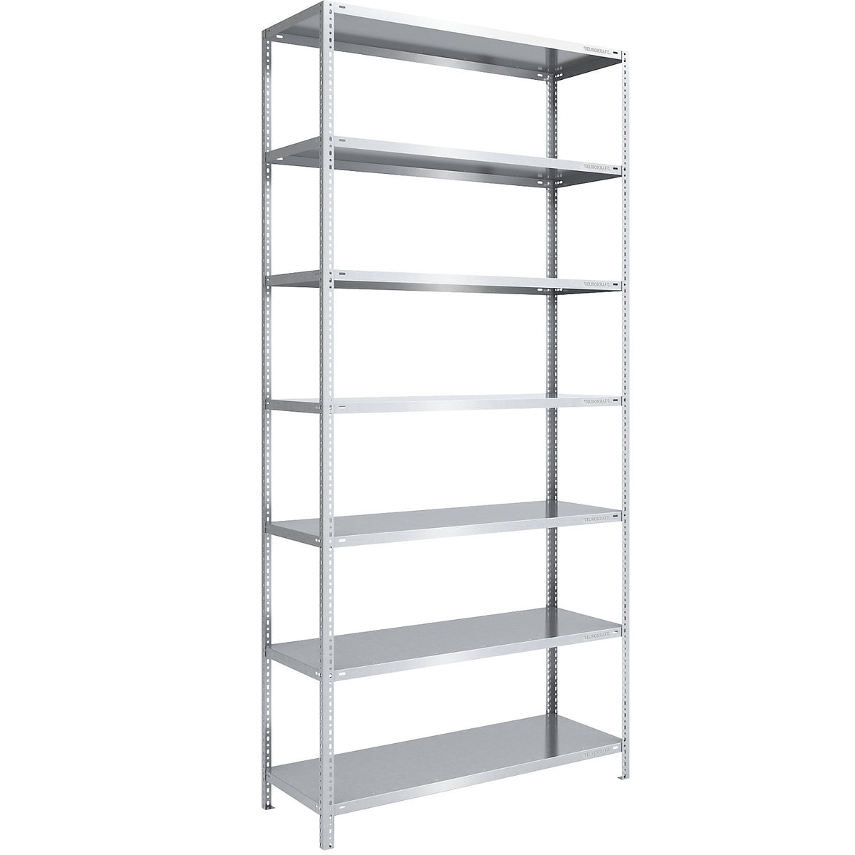 Heavy duty bolt-together shelving, zinc plated, shelf height 3000 mm, standard shelf, width x depth 1300 x 600 mm.