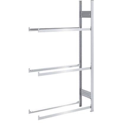 Tyre shelf unit, shelf height 2000 mm, extension shelf unit, WxD 1010 x 435 mm.